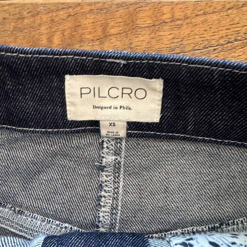 Pilcro (Anthropologie) Denim Bow Mini Skirt - Size XS - Picture 2 of 7